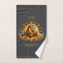 Conjunto De Toalhas Signo Zodiacal Leão Personalizado