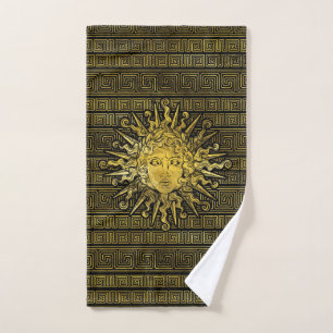 Conjunto De Toalhas Símbolo de Apollo Sun no teste padrão chave greg