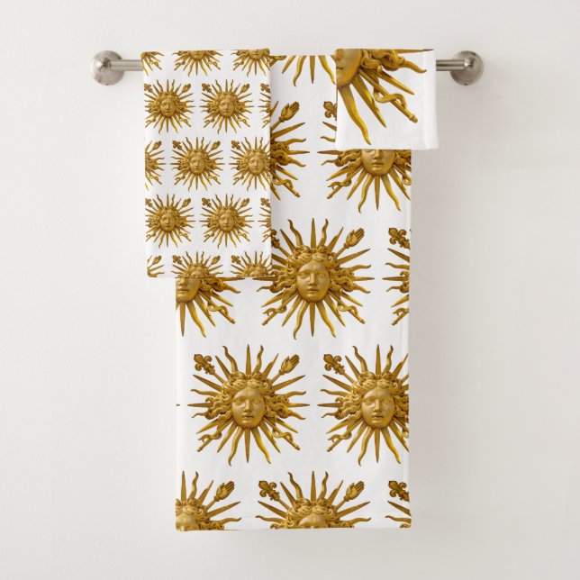 Conjunto De Toalhas Símbolo de Luís XIV o Rei Sol (Insitu)