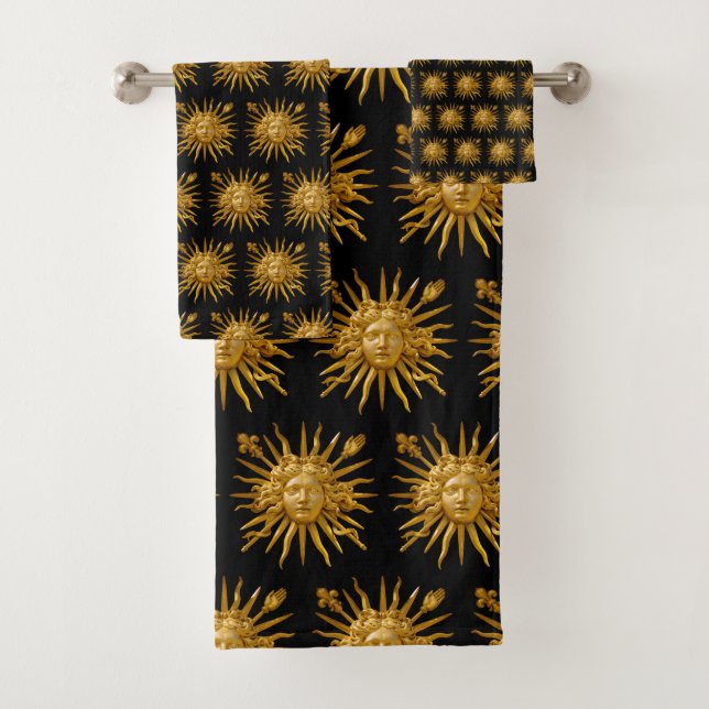 Conjunto De Toalhas Símbolo de Luís XIV o Rei Sol (Insitu)