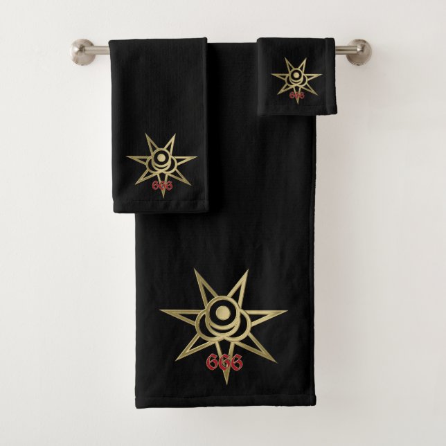 Conjunto De Toalhas Símbolo oculto septagram (Insitu)