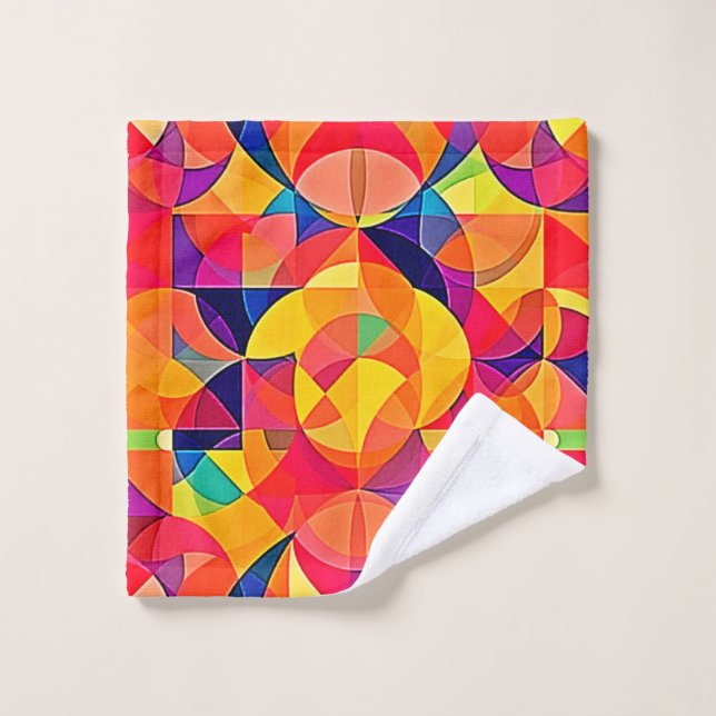 Conjunto De Toalhas Simetria de Abstrato vibrante (Pano de lavar)