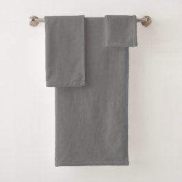 Conjunto De Toalhas Simple Grey Authority® 