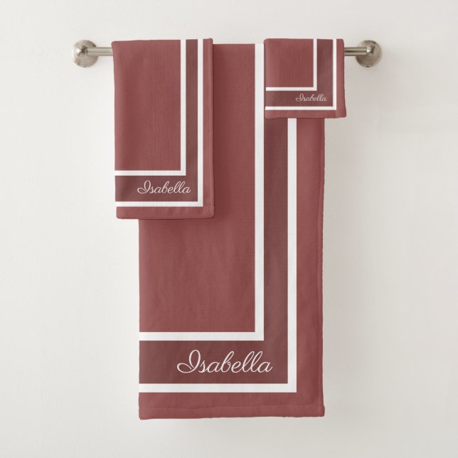 Conjunto De Toalhas Simple Modern Marsala (Insitu)