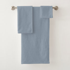 Conjunto De Toalhas Simples cor azul de pombo empoeirada