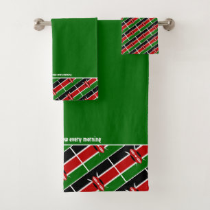 Conjunto De Toalhas SINALIZADOR KENYA Personalizado Verde