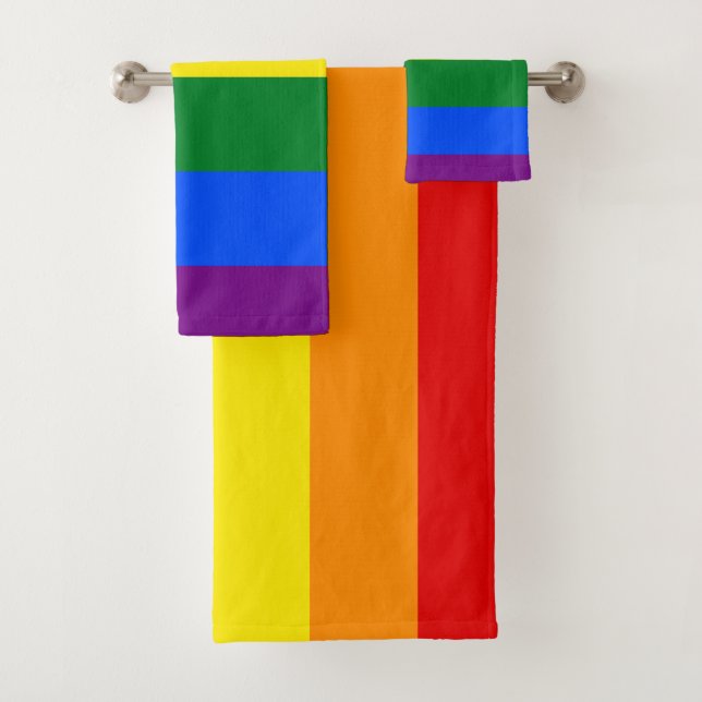 Conjunto De Toalhas Sinalizador Orgulho gay do arco-íris LGBT (Insitu)