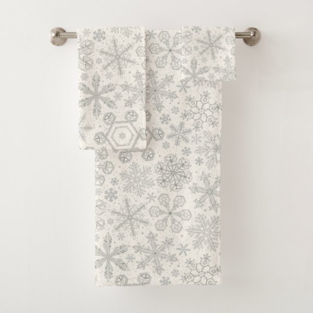 Conjunto De Toalhas Snowflakes (Insitu)