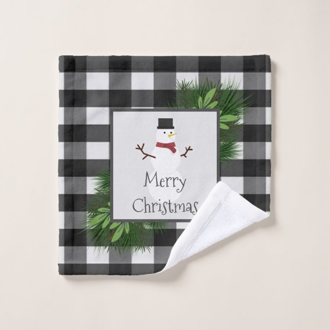 Conjunto De Toalhas Snowman Buffalo Xadrez Townset (Pano de lavar)