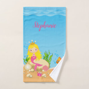 Conjunto De Toalhas Sob a sereia do mar