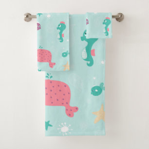 Conjunto De Toalhas Sob o Mar