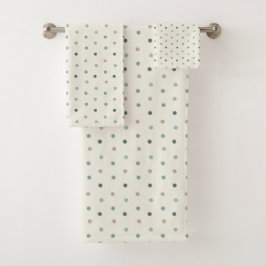 Conjunto De Toalhas Soft Blue Polka Dot Baby Towel Set