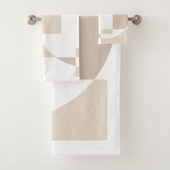 Conjunto De Toalhas Soft Geometric Blocks – Simple and Sleek (Insitu)