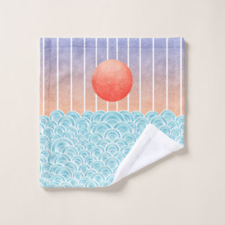 Conjunto De Toalhas Sol sobre o mar