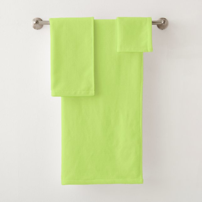 Conjunto De Toalhas Solid color soft light lime green (Insitu)