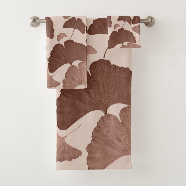 Conjunto De Toalhas Sonho Botânico de Ginkgo Neutro 1 (Insitu)
