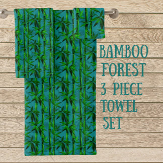 Conjunto De Toalhas Sonhos da Floresta Tropical de Bambu