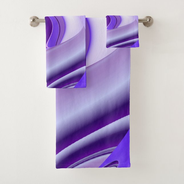 Conjunto De Toalhas Sonhos de Arco-Íris de Flor Roxo (Insitu)