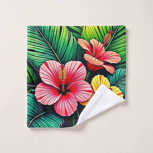 Conjunto De Toalhas Sonhos de Jardim de Flores Exóticas (Pano de lavar)