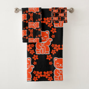 Conjunto De Toalhas Sortudo japonês Maneki-neko