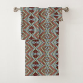 Conjunto De Toalhas South West American Indian Style Patterned Art