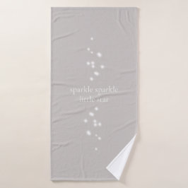 Conjunto De Toalhas Sparkle Sparkle Little Star Silver Cinza