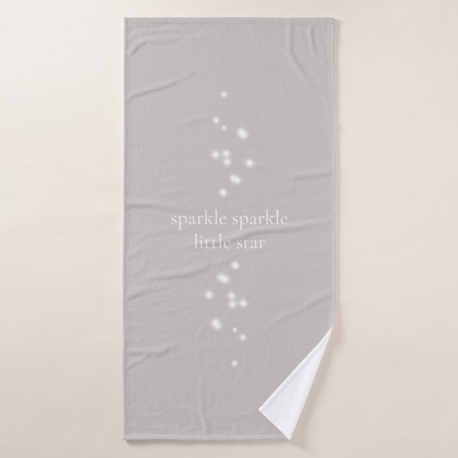 Conjunto De Toalhas Sparkle Sparkle Little Star Silver Cinza (Toalha de Banho)