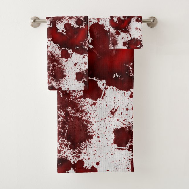 Conjunto De Toalhas Splatter do sangue de Falln (Insitu)