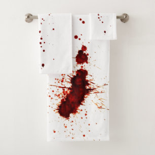Conjunto De Toalhas Splatter Sanguíneo na Parede
