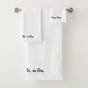 Conjunto De Toalhas Sr. ou Sra. ~ Towel Set / Compra Separada