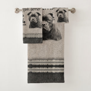 Conjunto De Toalhas Staffordshire Bull Terrier quando tudo falha