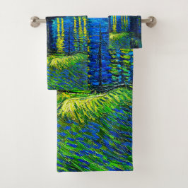 Conjunto De Toalhas Starry Night Over the Rhone por Vincent Van Gogh