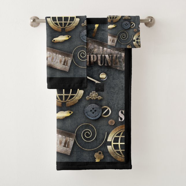 Conjunto De Toalhas Steampunk, raspagem (Insitu)