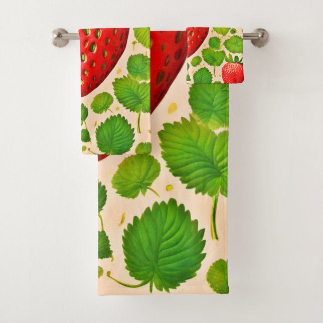 Conjunto De Toalhas Strawberry Dadaist Trabalho de arte (Insitu)