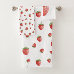 Conjunto De Toalhas Strawberry Pattern