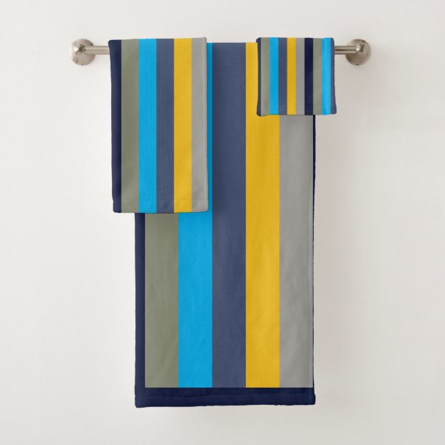 Conjunto De Toalhas Stripes Coloridas (Insitu)