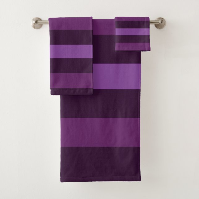 Conjunto De Toalhas Stripes de Negrito Púrpura (Insitu)