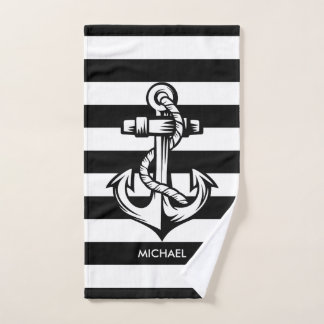 Conjunto De Toalhas Stripes e Âncora