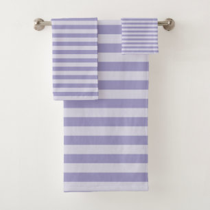 Conjunto De Toalhas Stripes Roxas