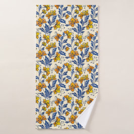 Conjunto De Toalhas Stunning Seamless Pattern of Flowers and Leaves