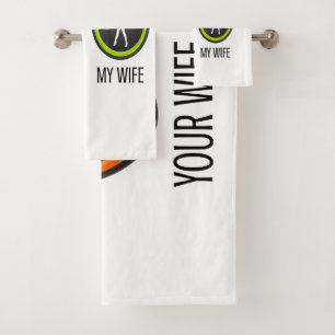 Conjunto De Toalhas Sua Esposa Minha Esposa