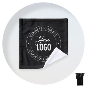 Conjunto De Toalhas Substituição fácil de logotipos e texto persona