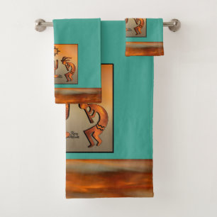 Conjunto De Toalhas Sudoeste de Kokopelli Bath Towel Set