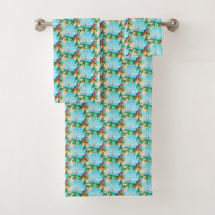 Conjunto De Toalhas Summer Seaplane Tropical Beach Coastal