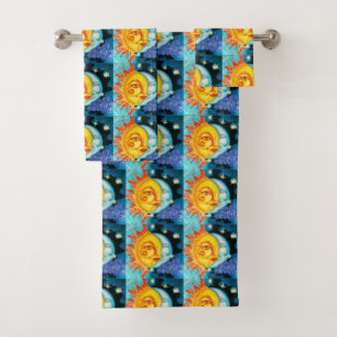 Conjunto De Toalhas Sun & lua