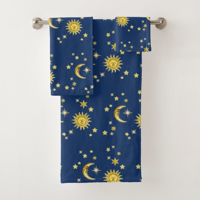 Conjunto De Toalhas Sun, lua & estrelas (Insitu)