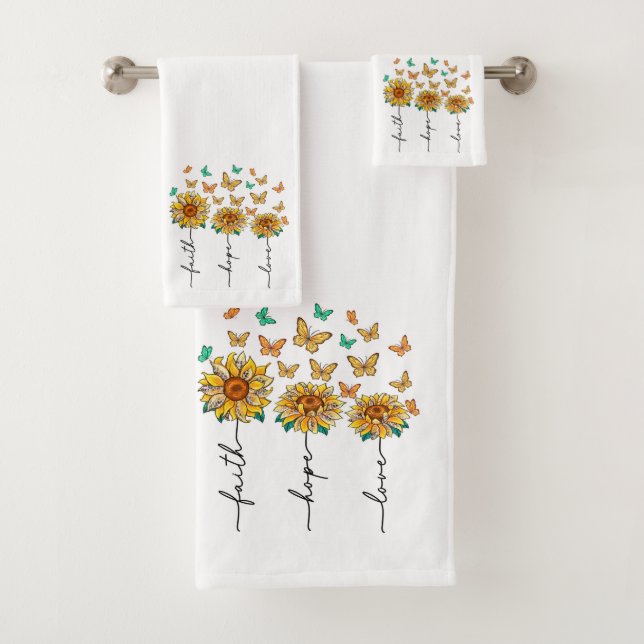 Conjunto De Toalhas Sunflower Bliss Towel Trio (Insitu)