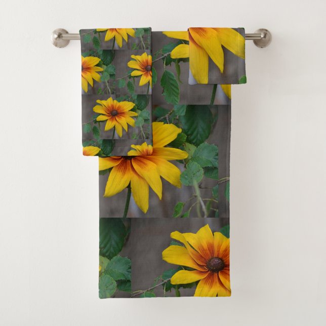 Conjunto De Toalhas Susan Pattern de olhos negros (Insitu)