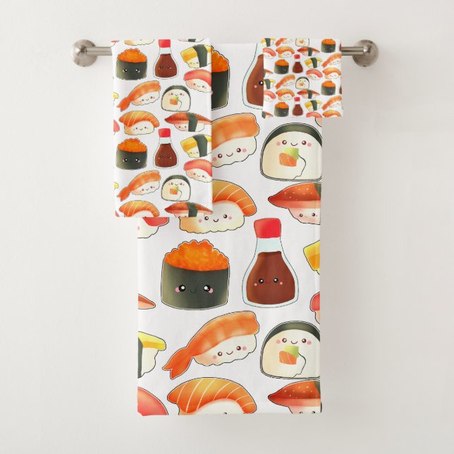 Conjunto De Toalhas Sushi Fofo (Insitu)