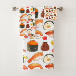 Conjunto De Toalhas Sushi japonês bonito